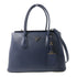 PRADA SHW Cuir Twin Lock 2 Way Shoulder Bag Handbag BN2823 Saffiano Leather Navy