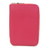 HERMES PHW Azap Wallet Zipper Wallet Chevre Leather Rose Mexico