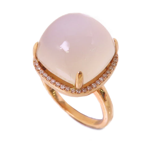 Fine Jewelry Moon Stone Ring US#4.75 18K Rose Gold
