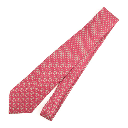 HERMES Tie Ties Silk Pink
