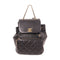 CHANEL CC GHW Backpack Rucksack Calfskin Leather Black v1