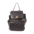 CHANEL CC GHW Backpack Rucksack Calfskin Leather Black v1