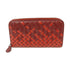 BOTTEGA VENETA BV SHW Long Wallet Intrecciato Leather Red