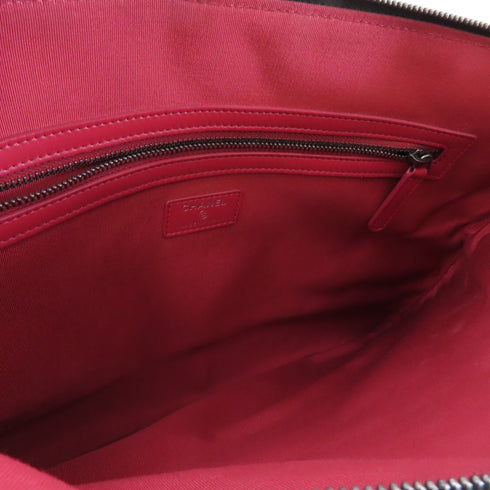 CHANEL Quilted CC GHW Clutch Bag Calfskin Leather Black