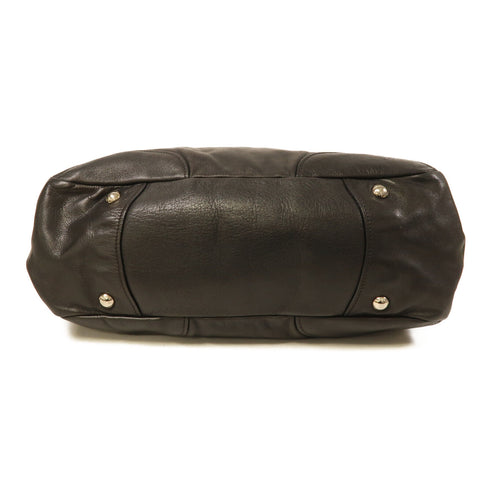 PRADA SHW Prugna Shoulder Bag BR3789 Calfskin Leather Black