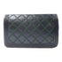 CHANEL CC GHW WOC Wallet On Chain Shoulder Bag Lambskin Leather Navy/Green