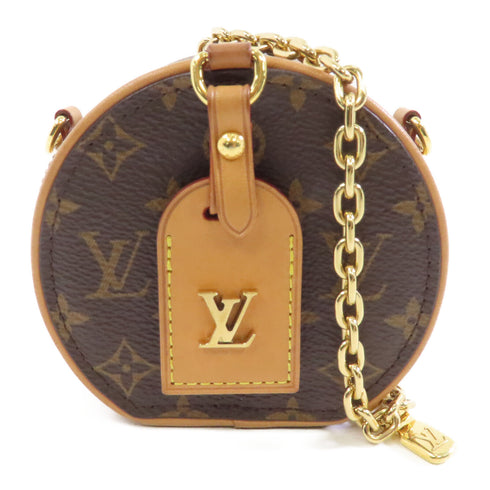 LOUIS VUITTON Petite Boite Chapeau Necklace Chain Shoulder M68570 Monogram Brown