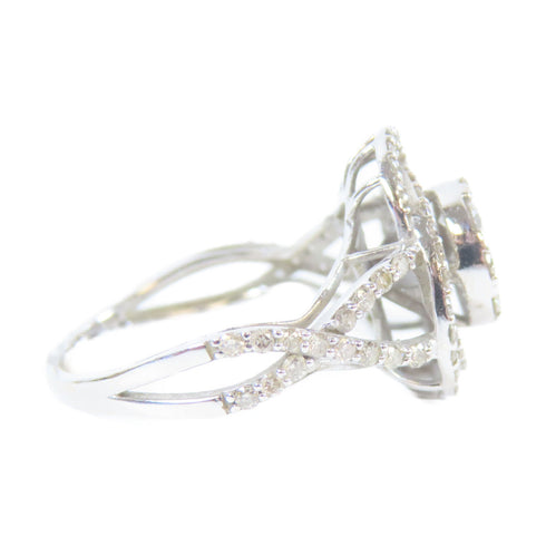 FINE JEWELRY 0.090ct Diamond Ring 18K White Gold US#5