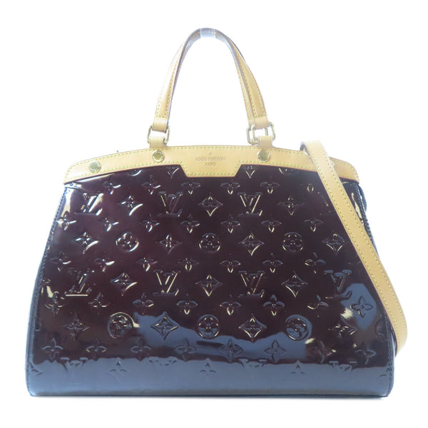 LOUIS VUITTON LV GHW Blair MM 2 Way Bag M91619 Monogram Vernis Burgundy/Red