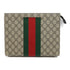 GUCCI GG SHW Clutch Bag 475316 Coated Canvas Brown