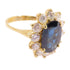 FINE JEWELRY Sapphire Diamond Ring US#6 18K Yellow Gold