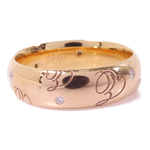 Fine Jewelry 0.07ct Diamond Ring US#7.75 18K Pink Gold