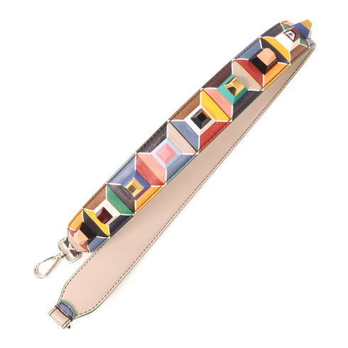 FENDI SHW Shoulder Strap Leather PVC Multicolor