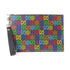 GUCCI GG SHW Clutch Pouch Bag 601087 PVC Coated Canvas Black Multi Color