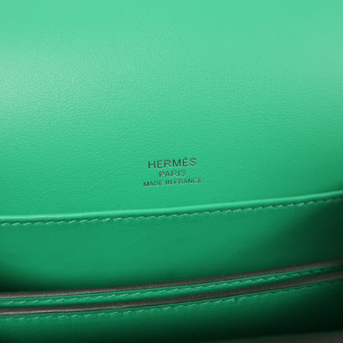HERMES PHW Roulis Mini Circuit 24 Faubourg Shoulder Bag Leather Menthe