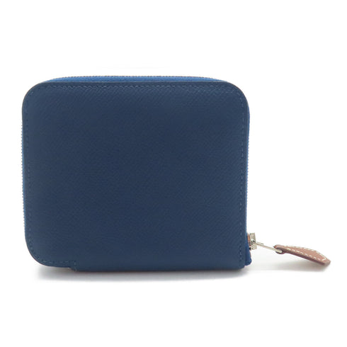 HERMES PHW Silk In Wallet Epsom Leather Navy