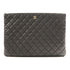CHANEL CC GHW Clutch Bag Pouch Calfskin Leather Black