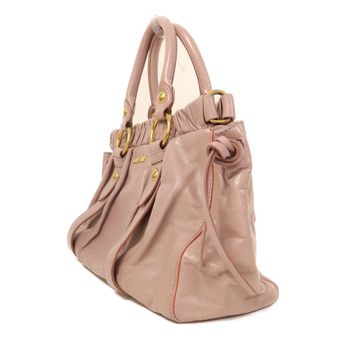 Miu Miu GHW 2 Way Shoulder Bag Handbag Calfskin Leather Light Purple