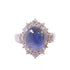 FINE JEWELRY 4.35ct Star Sapphire 0.90ct Diamond Ring US#6.5 PT900 Platinum