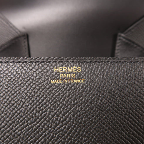 HERMES GHW Della Cavalleria Mini Shoulder Bag Epsom Leather Noir Black
