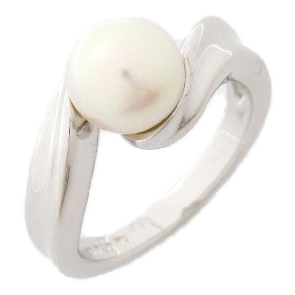 MIKIMOTO Pearl Ring 18K White Gold US#5.5/JP#10.5