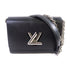 LOUIS VUITTON LV Twist MM Chain Shoulder Bag M50282 Epi Leather Black