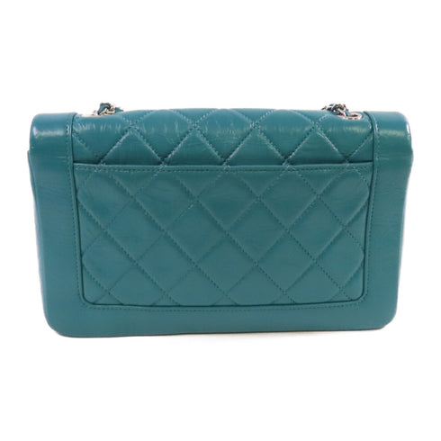 CHANEL CC SHW Chain Shoulder Bag Crossbody Calfskin Leather Emerald Green