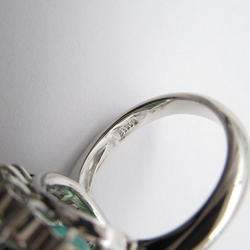 FINE JEWELRY 8.19ct Emerald 1.95ct Diamond Ring PT900 platinum US#7.25
