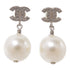 CHANEL CC Earrings Accessories A23 Metal PVC Silver White