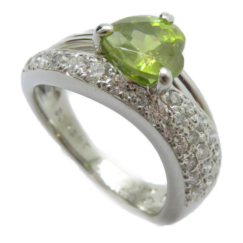 FINE JEWELRY 2.00ct Sphene 0.45ct Diamond Ring PT900 Platinum US#5