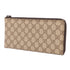 GUCCI GG Clutch Bag Pouch Coated Canvas Brown