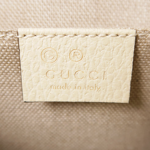 GUCCI GG GHW Shoulder Bag 449413 Canvas Brown/White