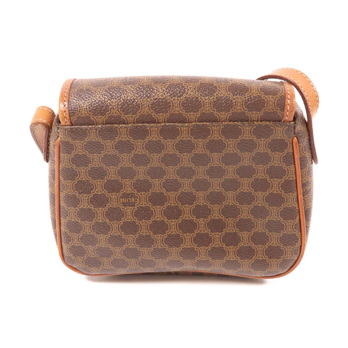 CELINE Shoulder Bag Coated Canvas Brown