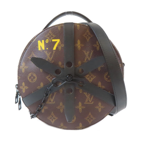 LOUIS VUITTON LV Wheel Box 2 Way Shoulder Handbag M59076 Monogram Brown