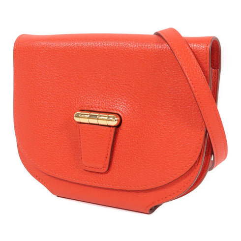 HERMES GHW Mini Convoyeur Shoulder Bag Evercolor Leather Rouge Tomate