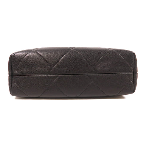 CHANEL CC GHW 2 Way Shoulder Bag Calfskin Leather Black