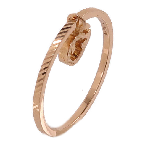 GUCCI GG Running Charm Ring 18K Pink Gold US#6.75