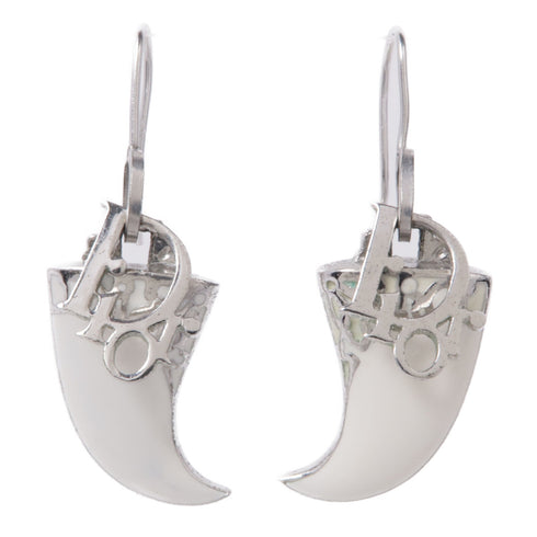 Dior Earrings Accessories PVC/Metal White/Silver
