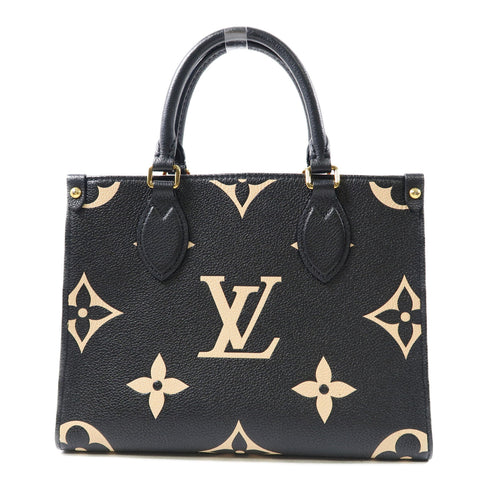 LOUIS VUITTON LV On The Go PM 2 Way Bag M45659 Monogram Empreinte Black/Beige v1