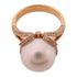 JEWELRY Pearl Diamond Ring 18K Pink Gold US#9.5