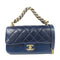 CHANEL Quilted CC GHW Chain Shoulder 2 Way Shoulder Bag Handbag Calfskin Navy