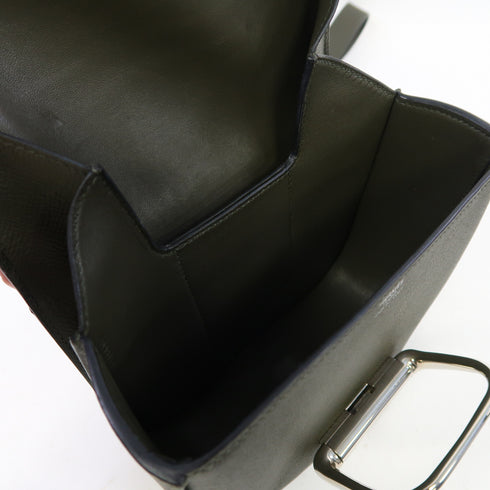 HERMES PHW Della Cavalleria Mini Shoulder Bag Epsom Leather Vert De Gris