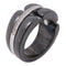 CHANEL CC Ultra Ring US#5.5 Ceramic 18K White Gold Black