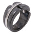 CHANEL CC Ultra Ring US#5.5 Ceramic 18K White Gold Black