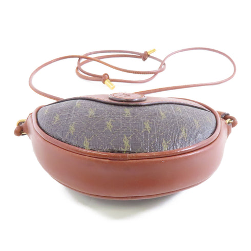 SAINT LAURENT YSL GHW Micro Cool Coin Case Purse Shoulder 696772 Leather Brown