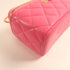 CHANEL CC GHW Vanity Case Chain Shoulder Bag Lambskin Leather Pink
