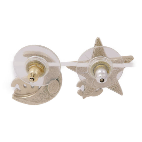 CHANEL CC Earrings Accessories Metal/PVC Silver v1