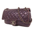 CHANEL CC Chain Shoulder Bag Calfskin Leather Purple