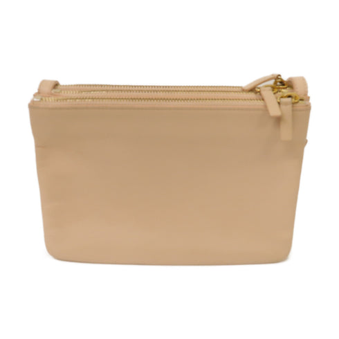 CELINE GHW Trio Shoulder Bag Lambskin Leather Pink