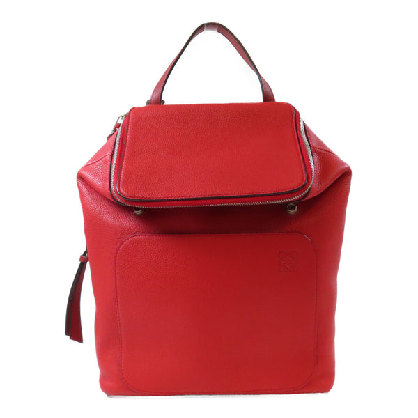 LOEWE SHW Goya Backpack 307.12UU15 Calfskin Leather Red